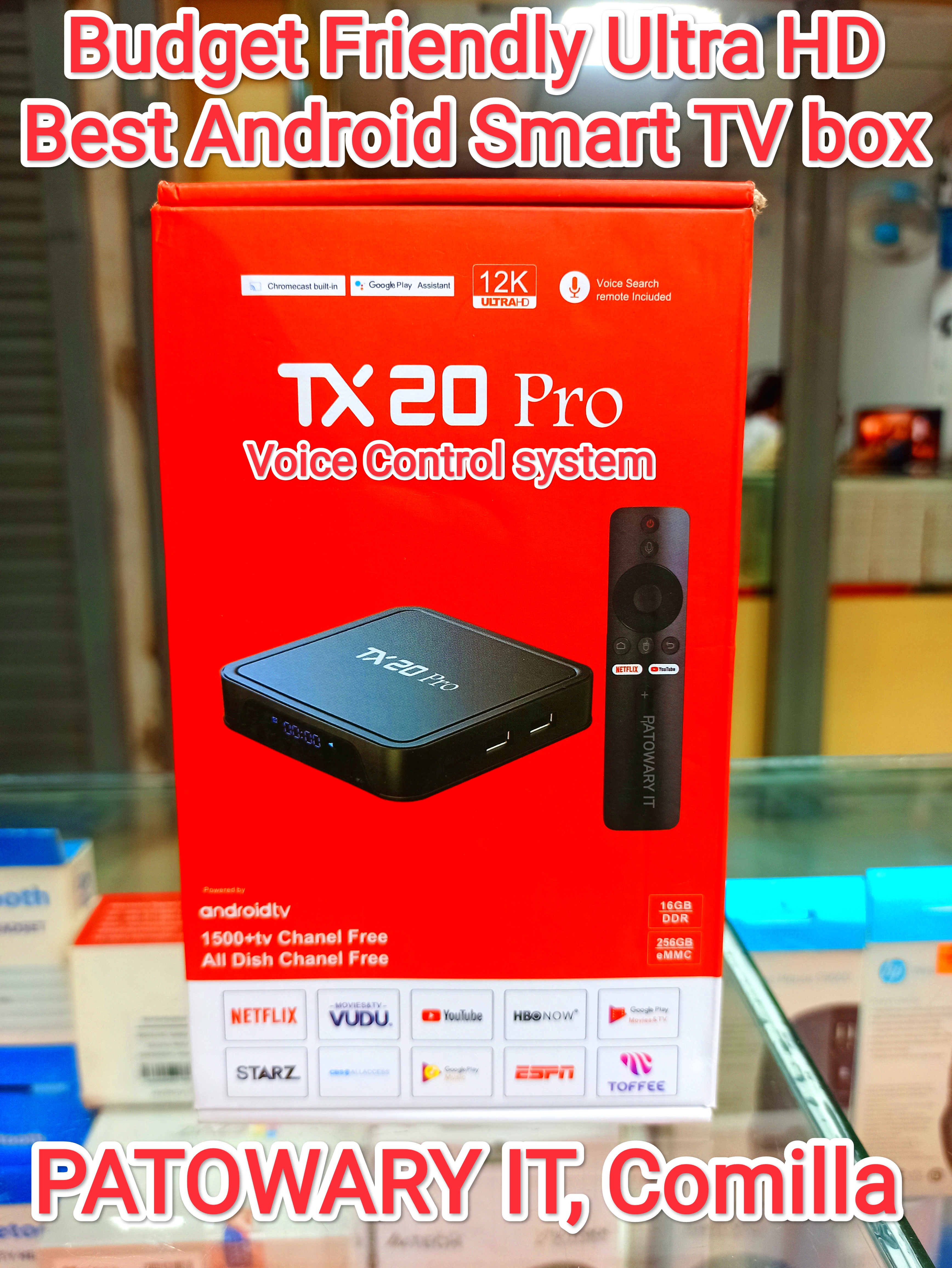 TX20 Pro 12K Ultra HD Best Android Smart TV Box. With Voice control, Bluetooth and Warranty