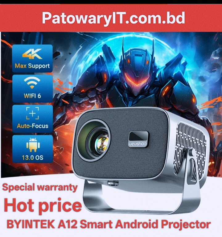 BYINTEK Vevshao A12 Smart Android Projector for Premium Smart Home Cinema Experience